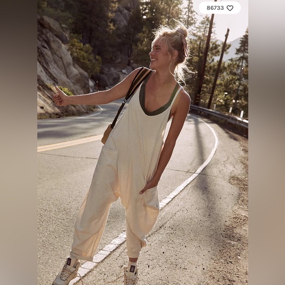 FP movement hot shot beige Casual Cream Jumpsuit onesie (Large) - Picture 7 of 7